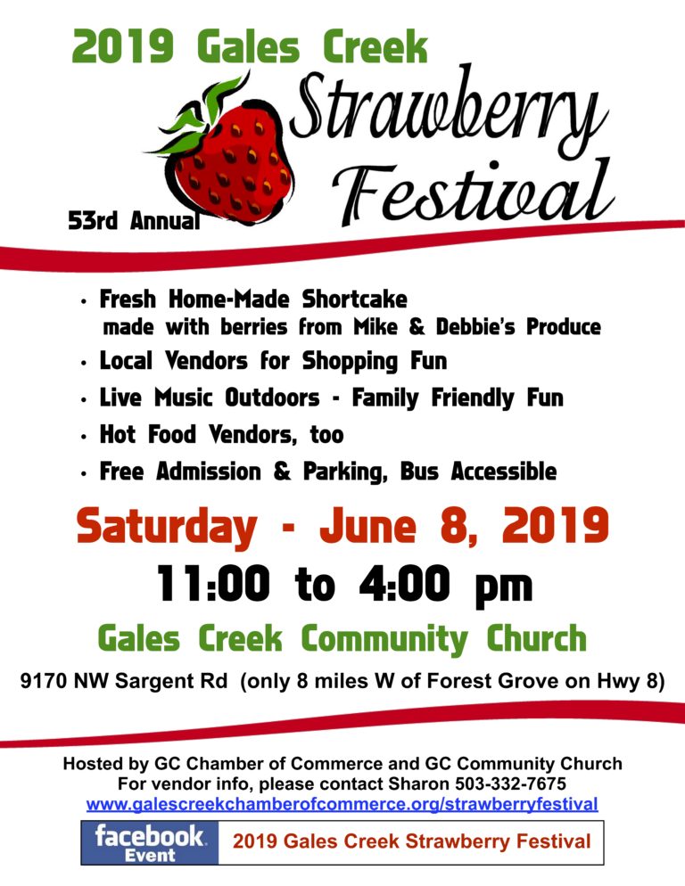 Strawberry Festival Gales Creek Chamber of Commerce